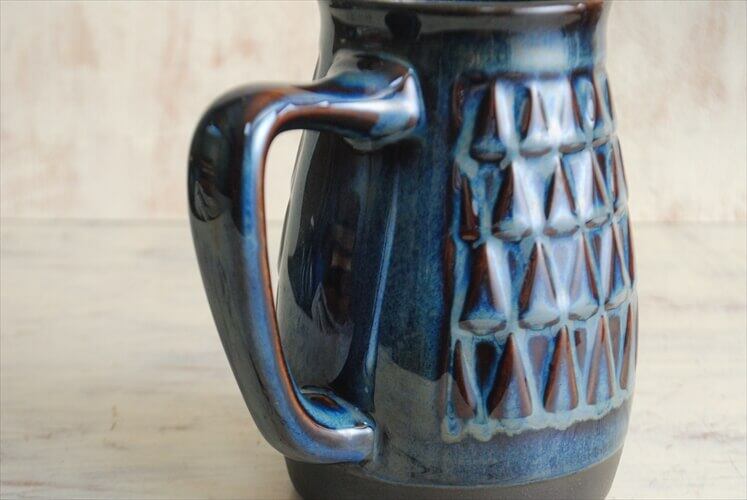 デンマーク製 SOHOLM 陶器のピッチャー 花瓶 EJ64 北欧雑貨 北欧花器