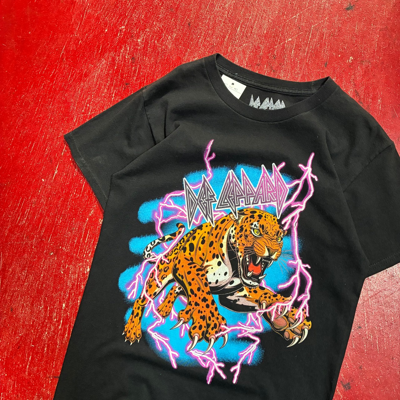 DEF LEPPARD バンドTシャツ 黒 デフレパード ヒョウ