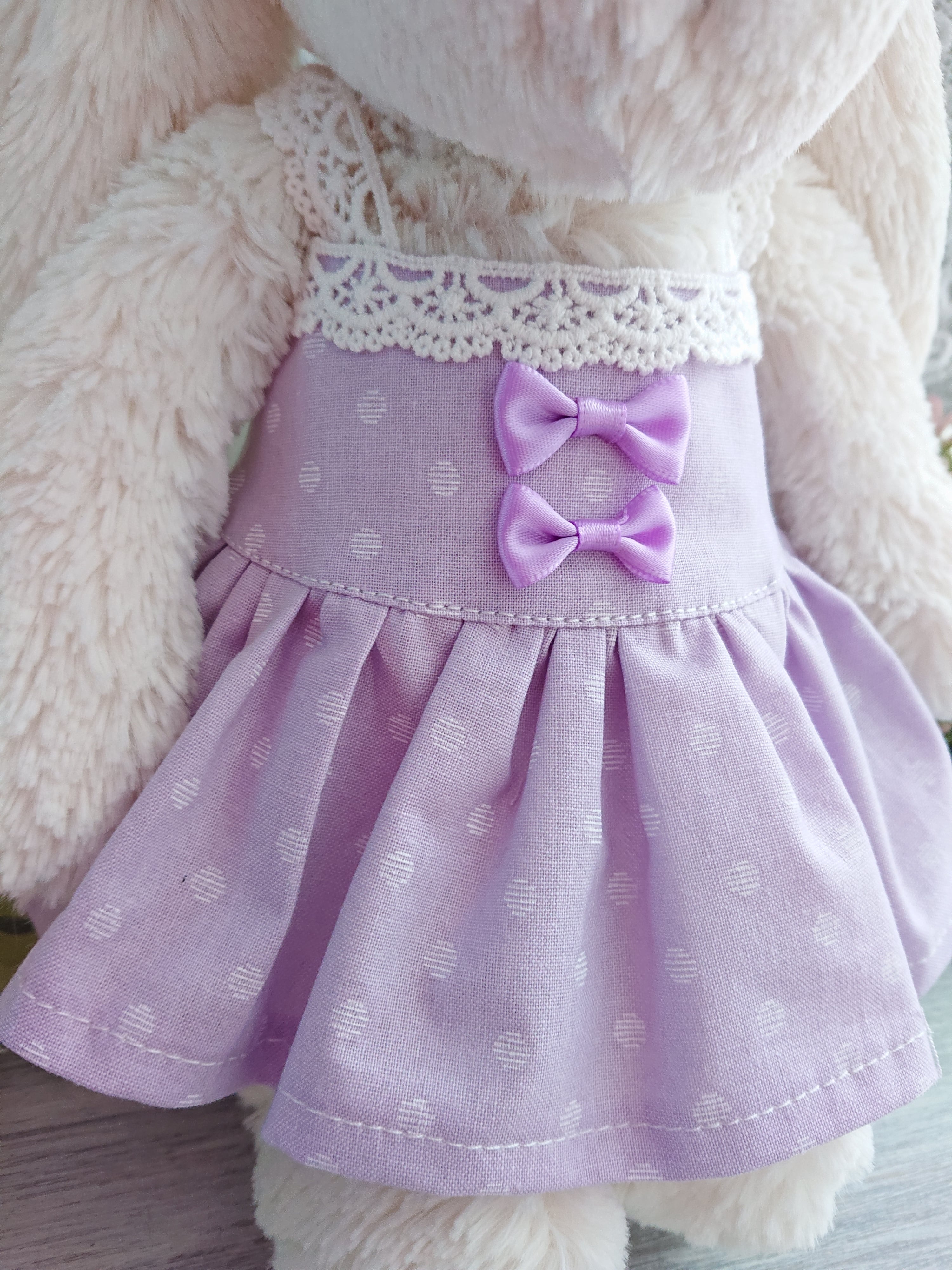 ◇ガーリーリボンレースのワンピースパープル*jellycatジェリー