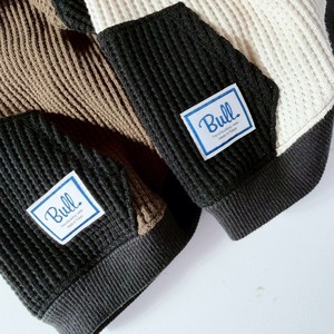 2TONE ワッフルパーカー カーキ×ブラック