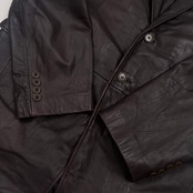 本革 Gresham グレシャム 羊革 シワ加工 レザージャケット LL/ダークブラウン メンズ