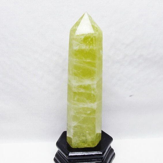 シトリン 六角柱 シトリンクォーツ ポイント 台座付属 一点物 152-4147