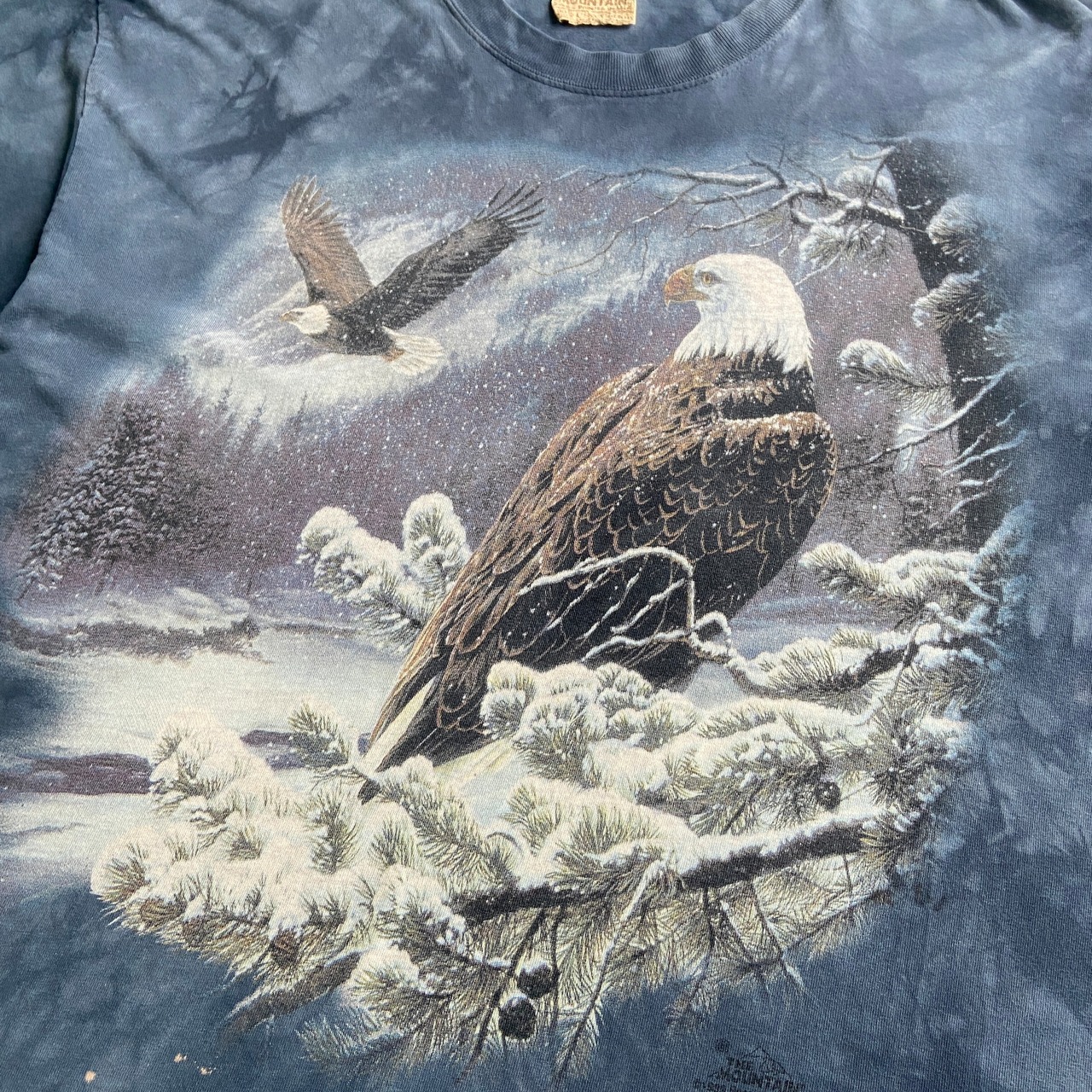 90年代 THE MOUNTAIN イーグル 鷲 アニマルプリントTシャツ メンズL 