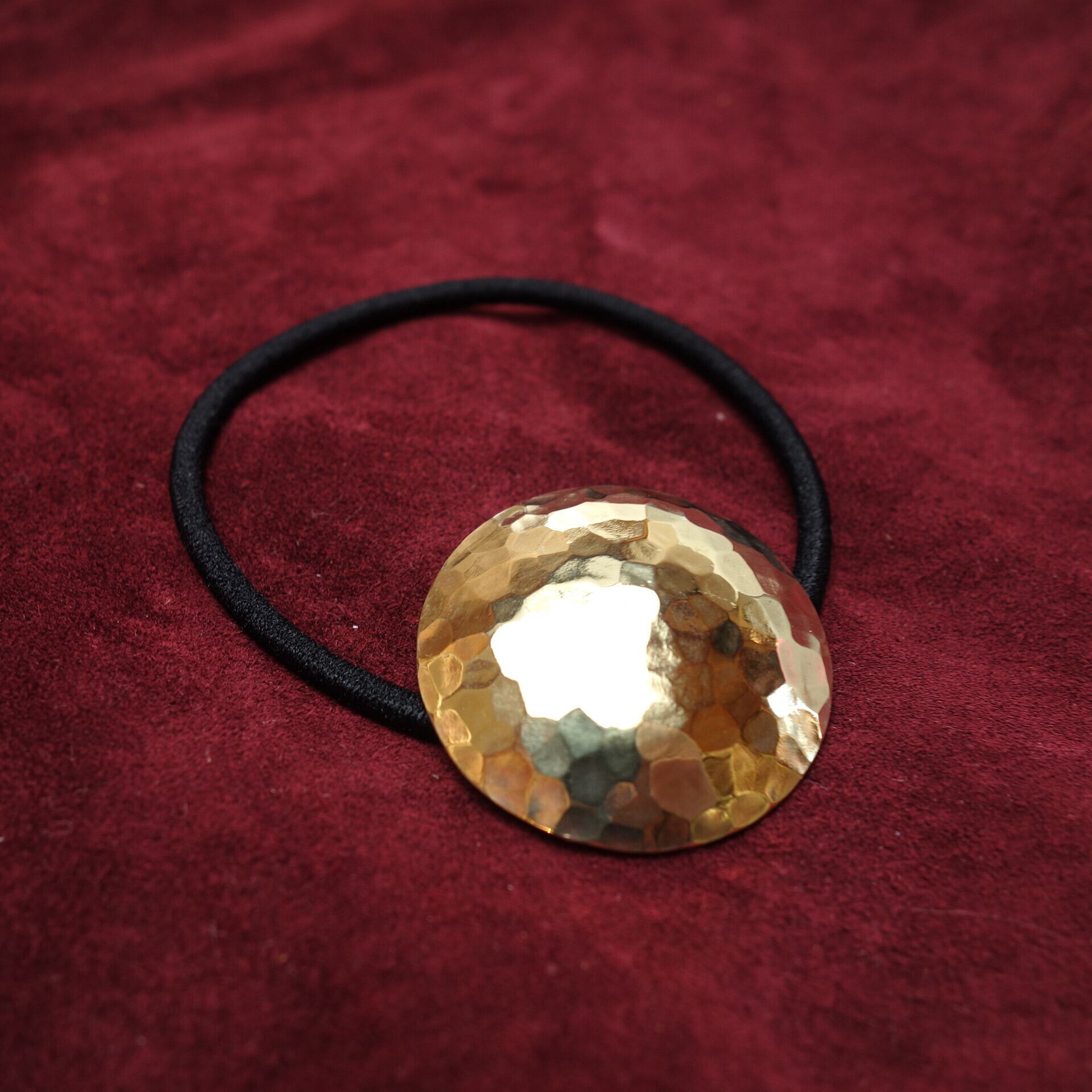 コンチョ ヘアゴム 真鍮 ブラス | 日本製手作り革工房 LIFE WORKS