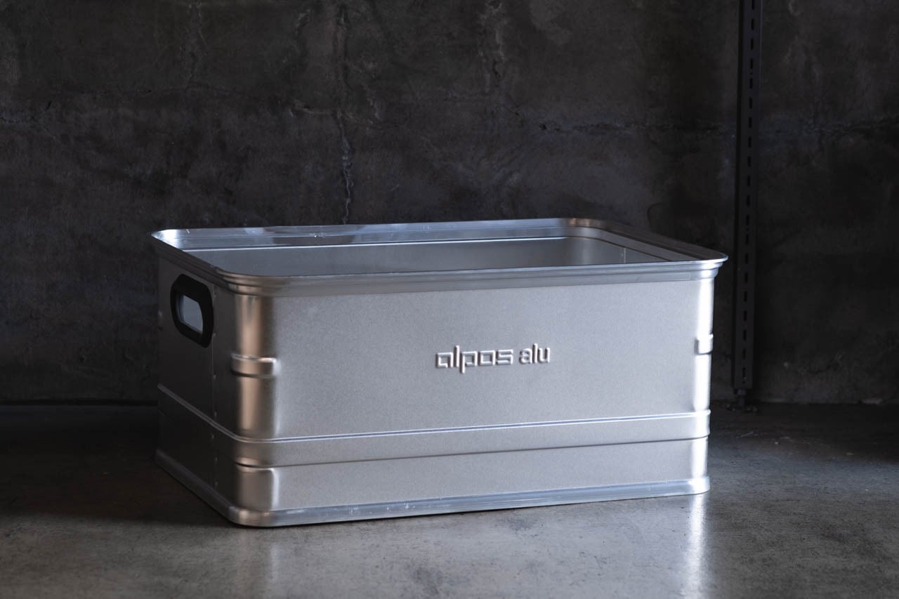ALPOS EURO_ALUMI CONTAINER OPEN TOP - M | KUHONJI GENERAL STORE