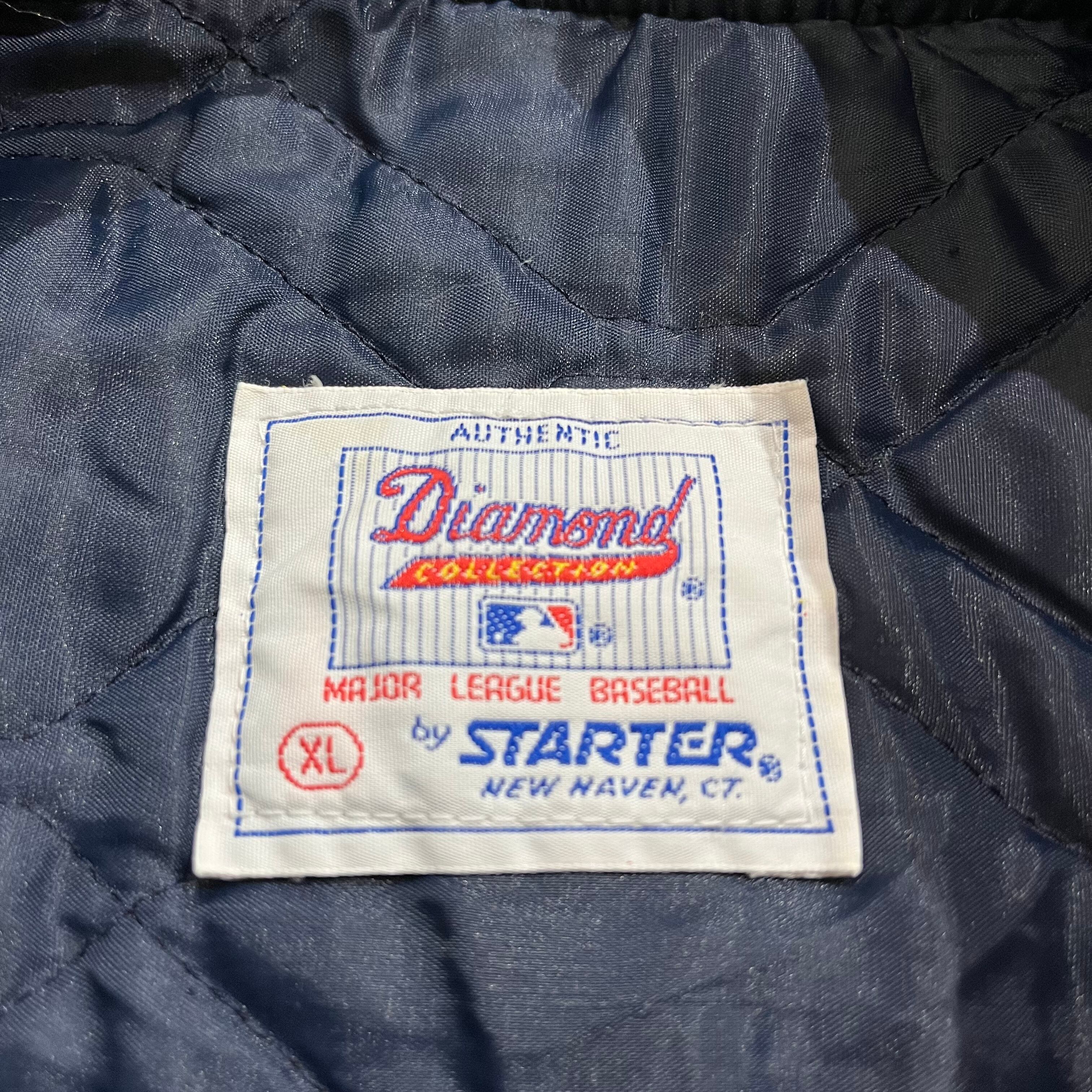 90年代 USA製【 NY Yankees 】STERTER ニューヨーク ヤンキース スターター ナイロンジャケット スタジアムジャンパー  スタジャン ネイビー 紺 古着 古着屋 高円寺 ビンテージ