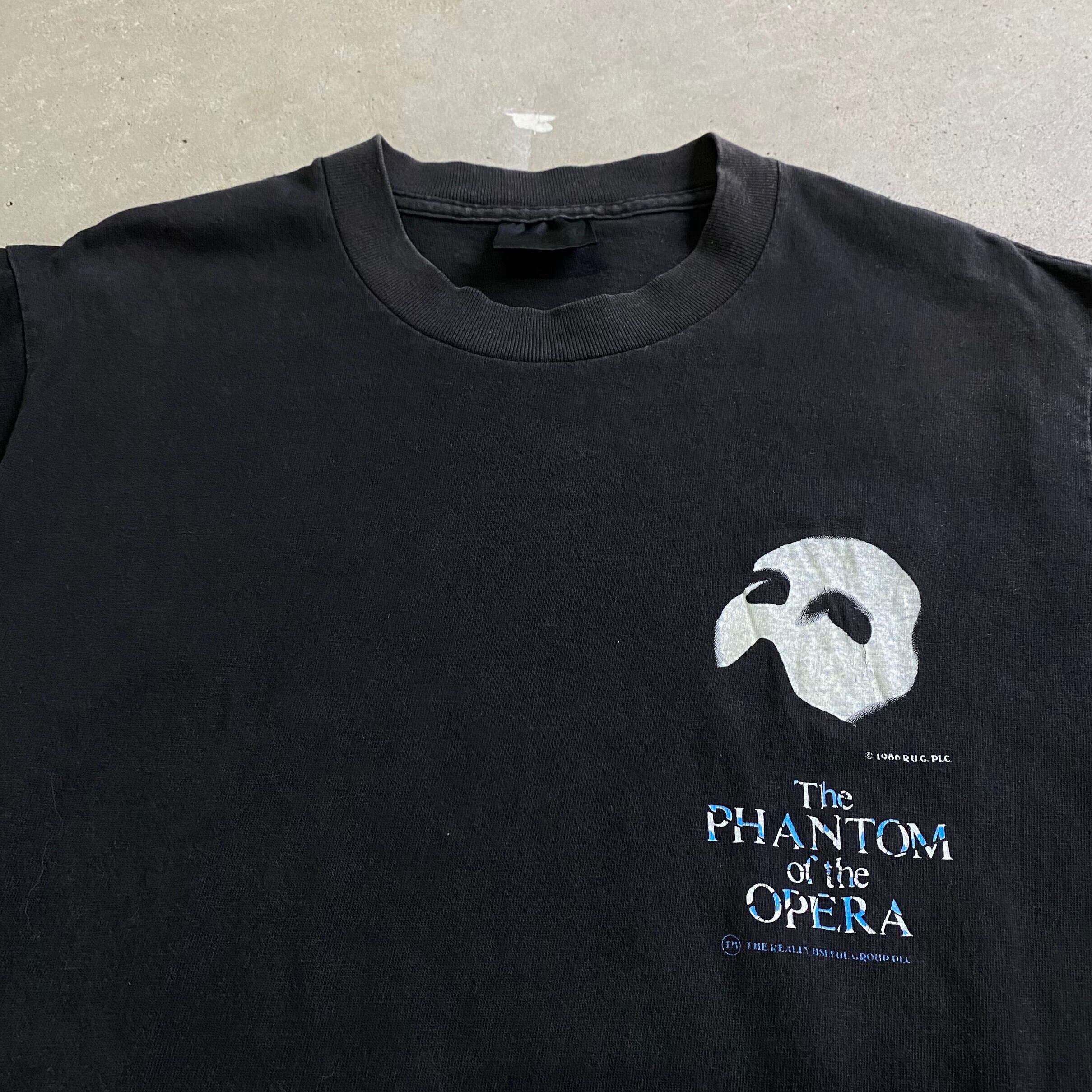 USA製墨黒雰囲気◎90´Sオペラ座の怪人TシャツXLブラックヴィンテージ-