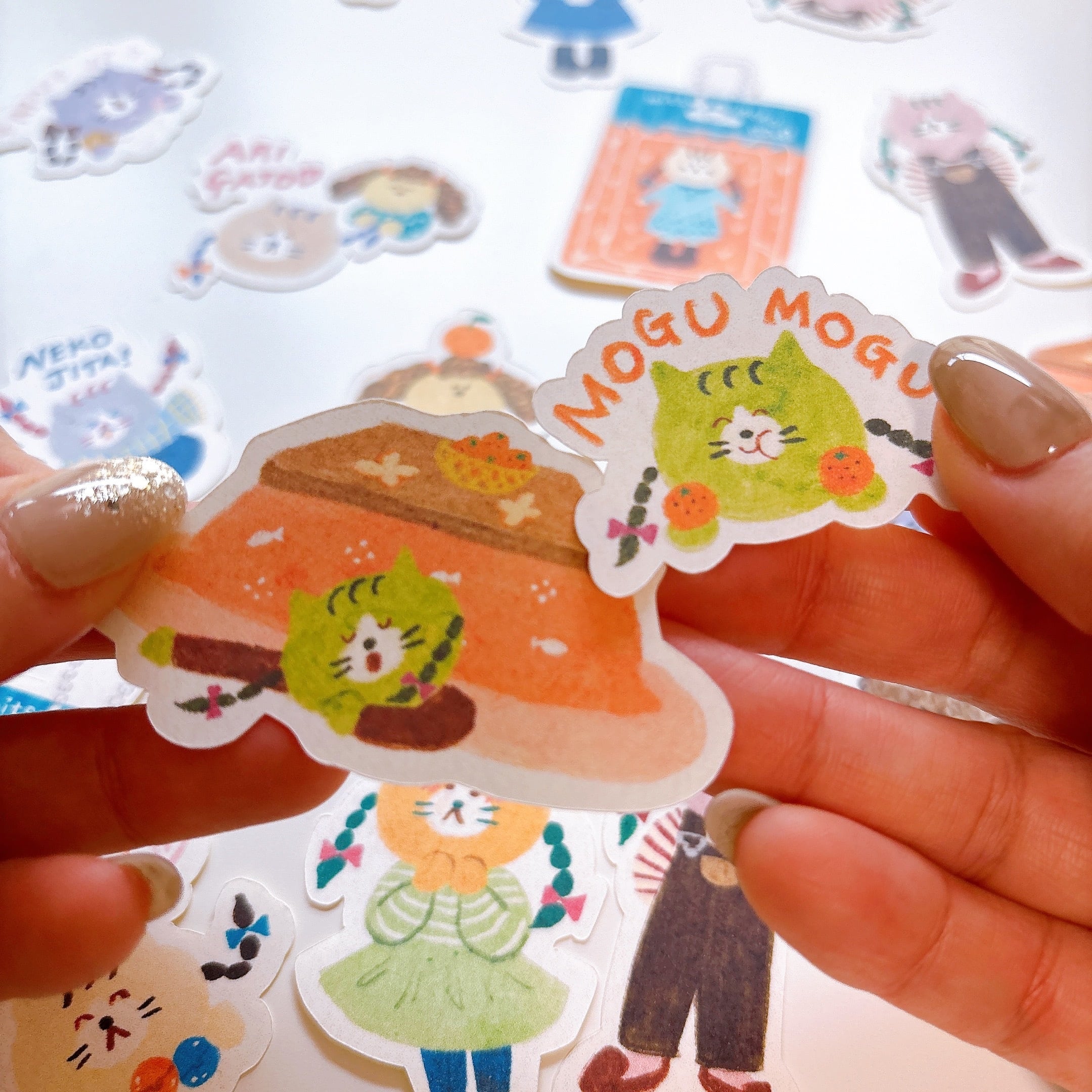 みつあみねこシールセット_no.4 (20枚入り) | eyesticker