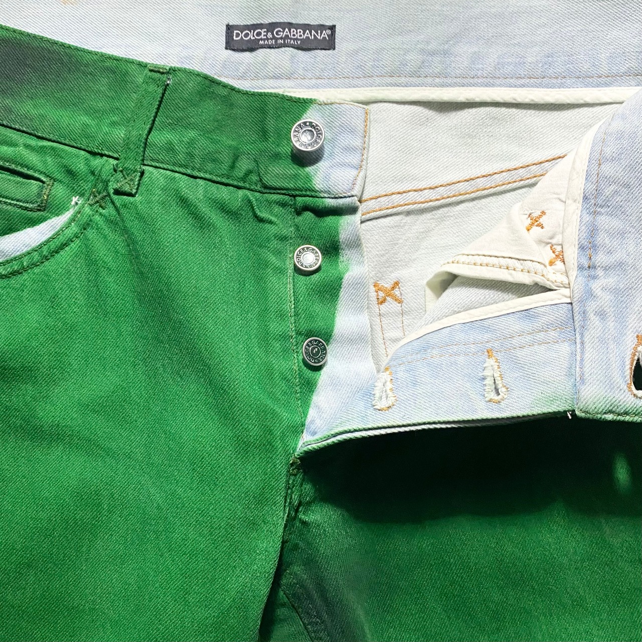 DOLCE&GABBANA coating denim “Green”