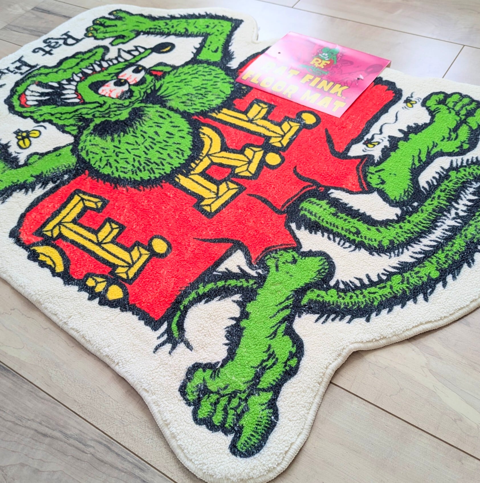 【 RATFINK（ ラットフィンク ） 】American FLOOR MAT ( 裏面滑り止め加工 ) / キッチンマット / ふかふかマット / フロアマット / バスマット / エントランス 〚アメリカン雑貨 アメトイ〛