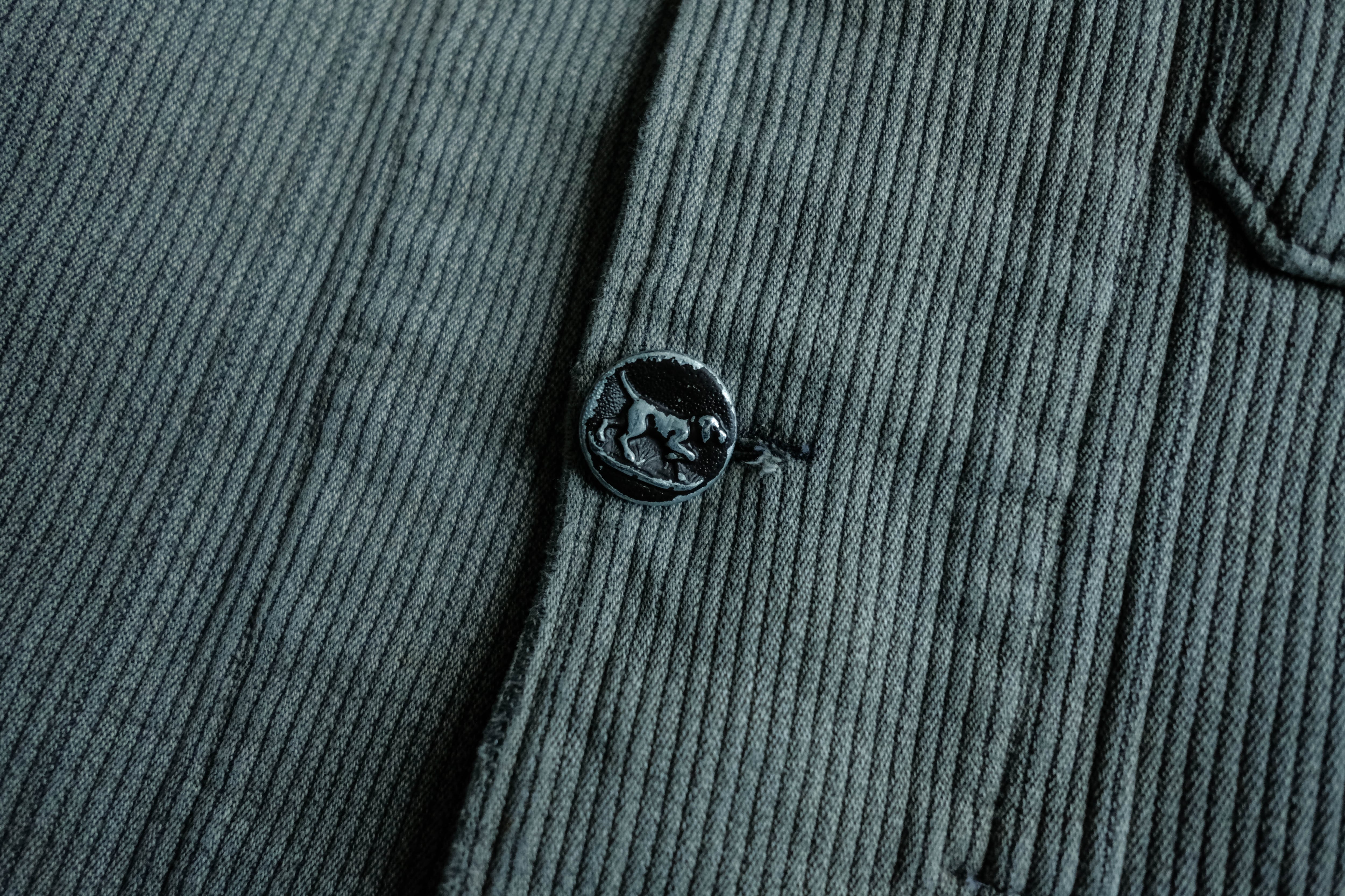 1940-50s フランス コットンピケ ハンティングジャケット 1