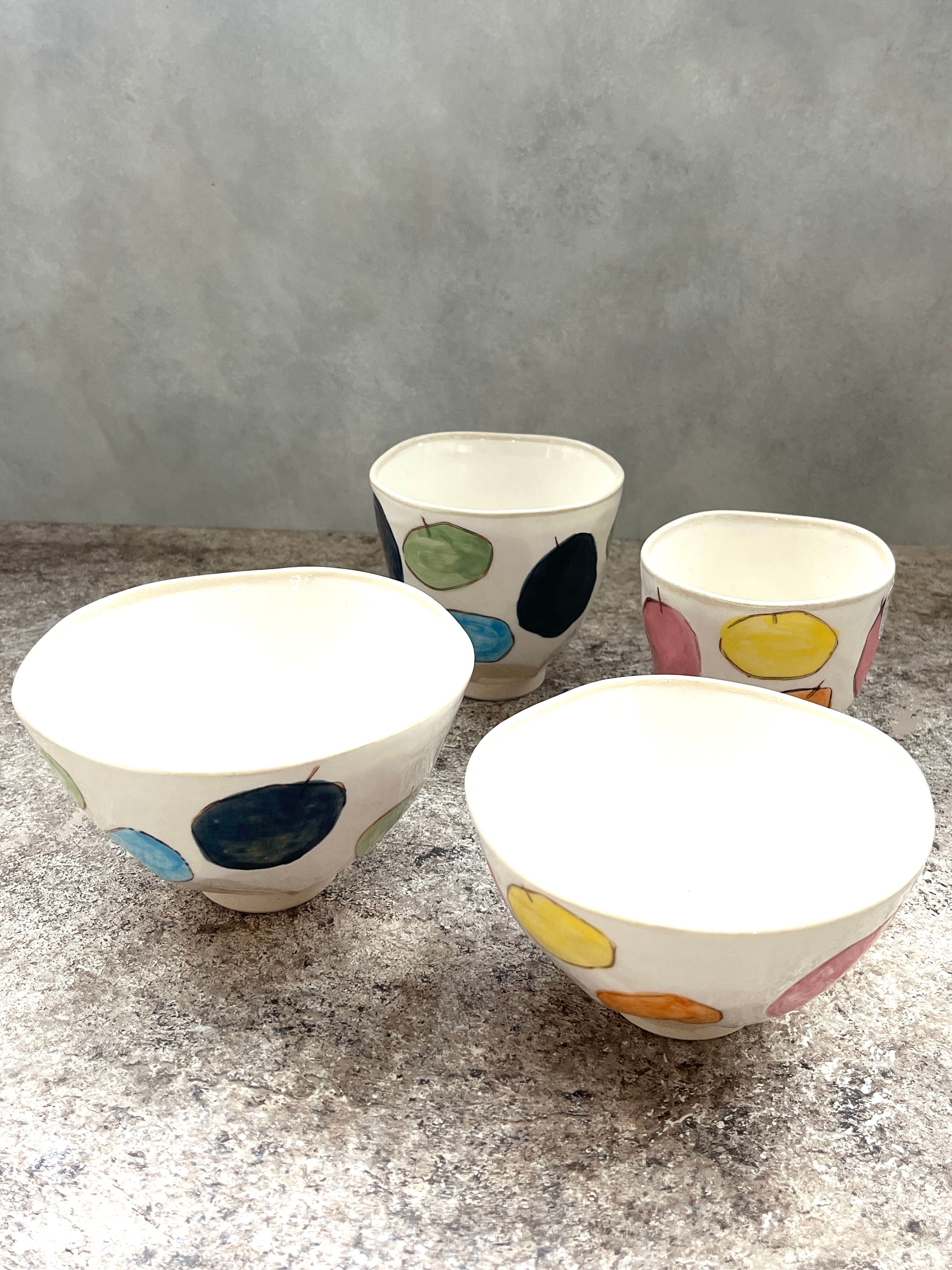 波佐見焼りんご夫婦(飯碗・湯呑み)セット | 和光カタヤマ