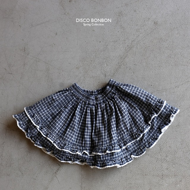 【取寄】disco bonbon｜orly check skirt｜オルリーチェックスカート｜XS-XL｜kids｜26 spring