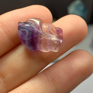 1貫通穴・金魚さんフローライトビーズ