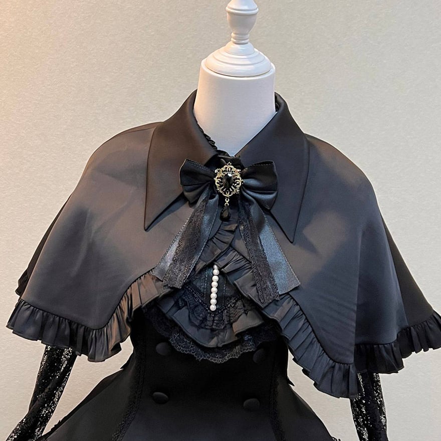 ゴスロリ ダークウィドウ 魔女 ケープ 病み可愛い ダークゴシック