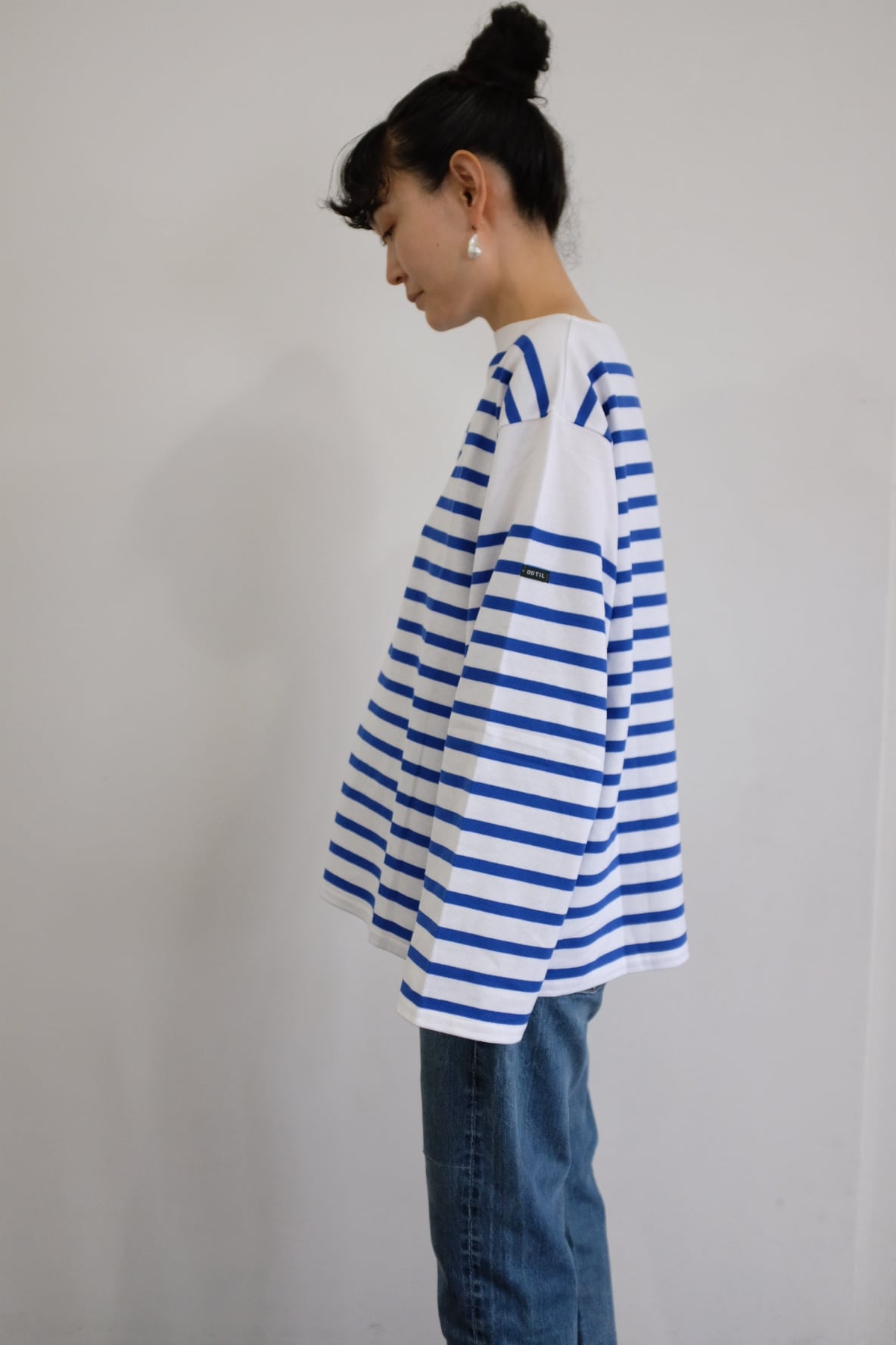 [OUTIL]TRICOT AAST ラッセル網み WHITE/BLUE | YES-姫路の美容院と服のお店YES(イエス)です。 powered  by BASE