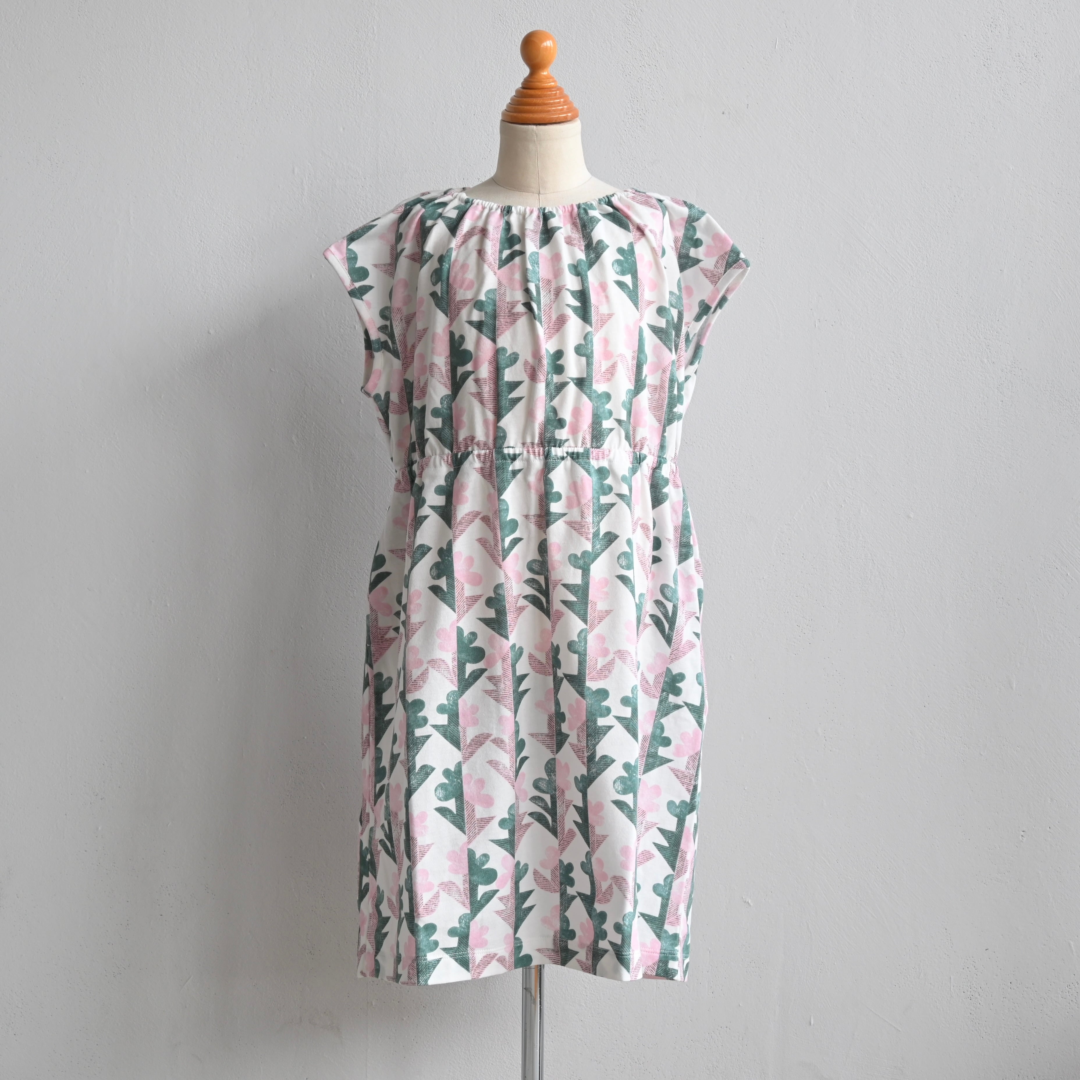 mina perhonen 2024SS》twin flower ワンピース / white / 140-150cm