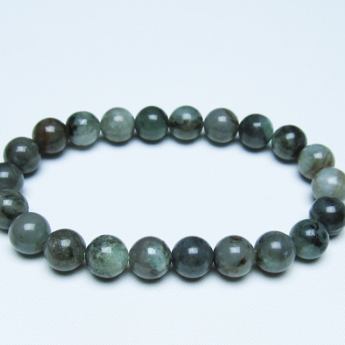 エメラルド ブレスレット 9mm 一点物 メール便可 [M便 1/10] 111-45960