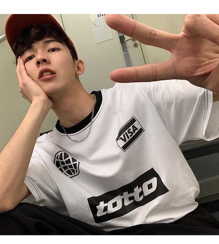 全3色 Tシャツ カットソー プリント カジュアル シンプル