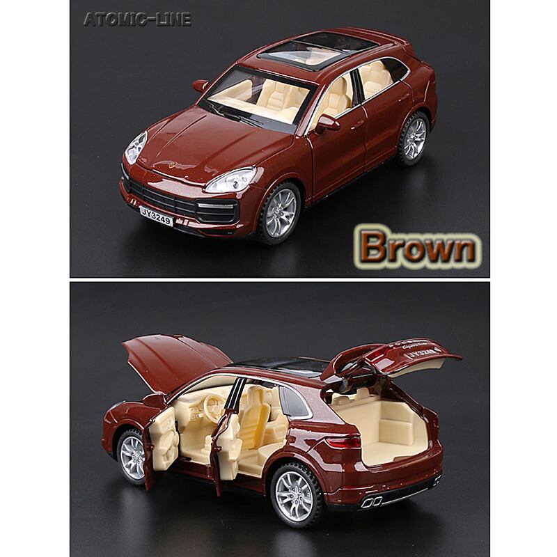 ポルシェ カイエン ターボ 1/32 ミニカー 全4色 ライト点灯 エンジン