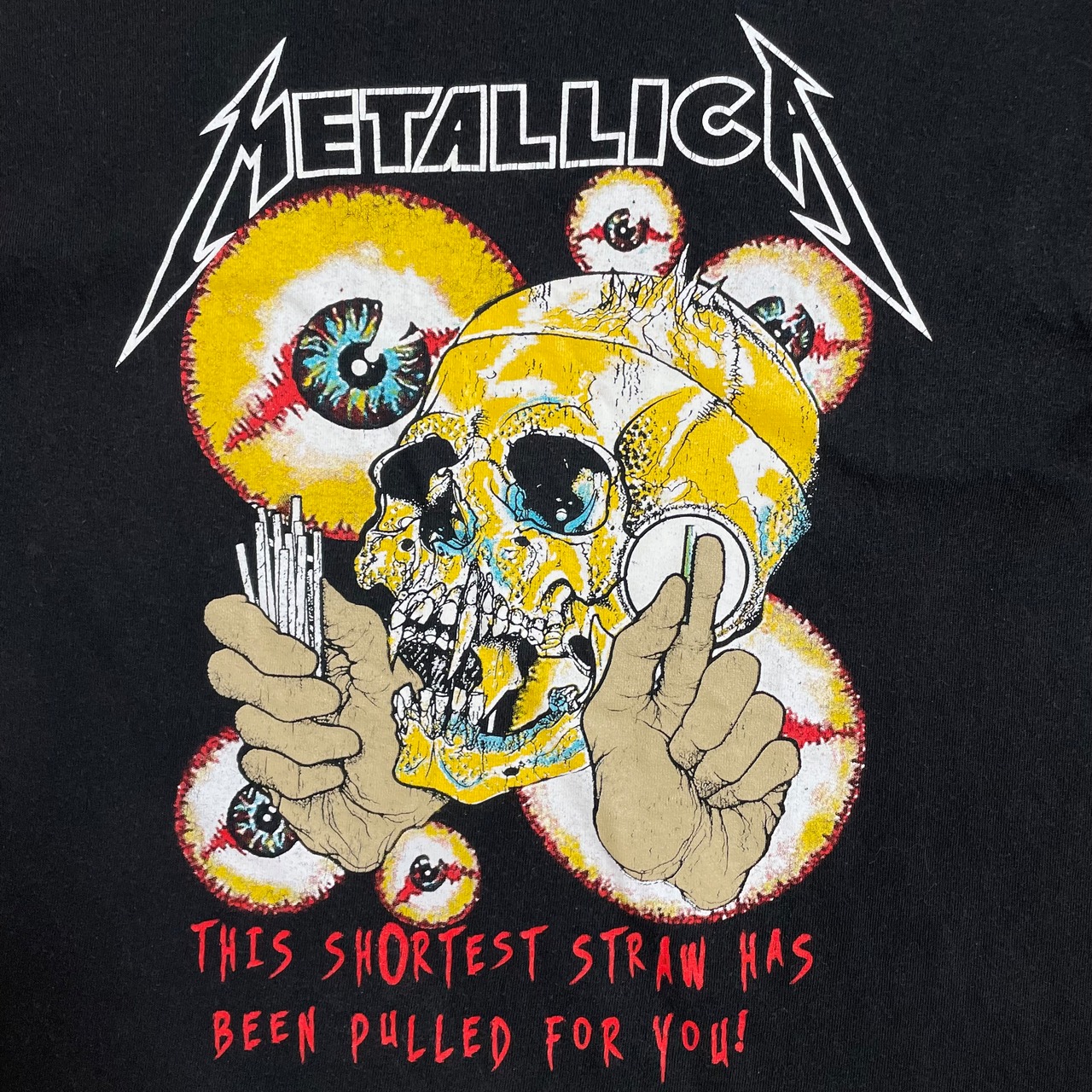【METALLICA】メタリカ バンドTシャツ プリント ロゴ バンt ロックt ドクロ スカル 音楽系 SM相当 半袖 us古着