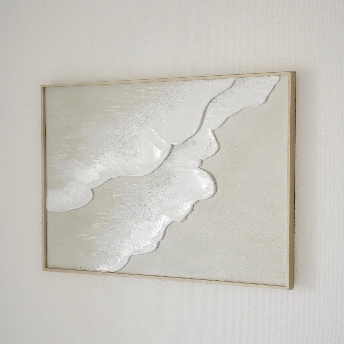 【Beach -growth-】70×50cm 海の絵 グレージュ