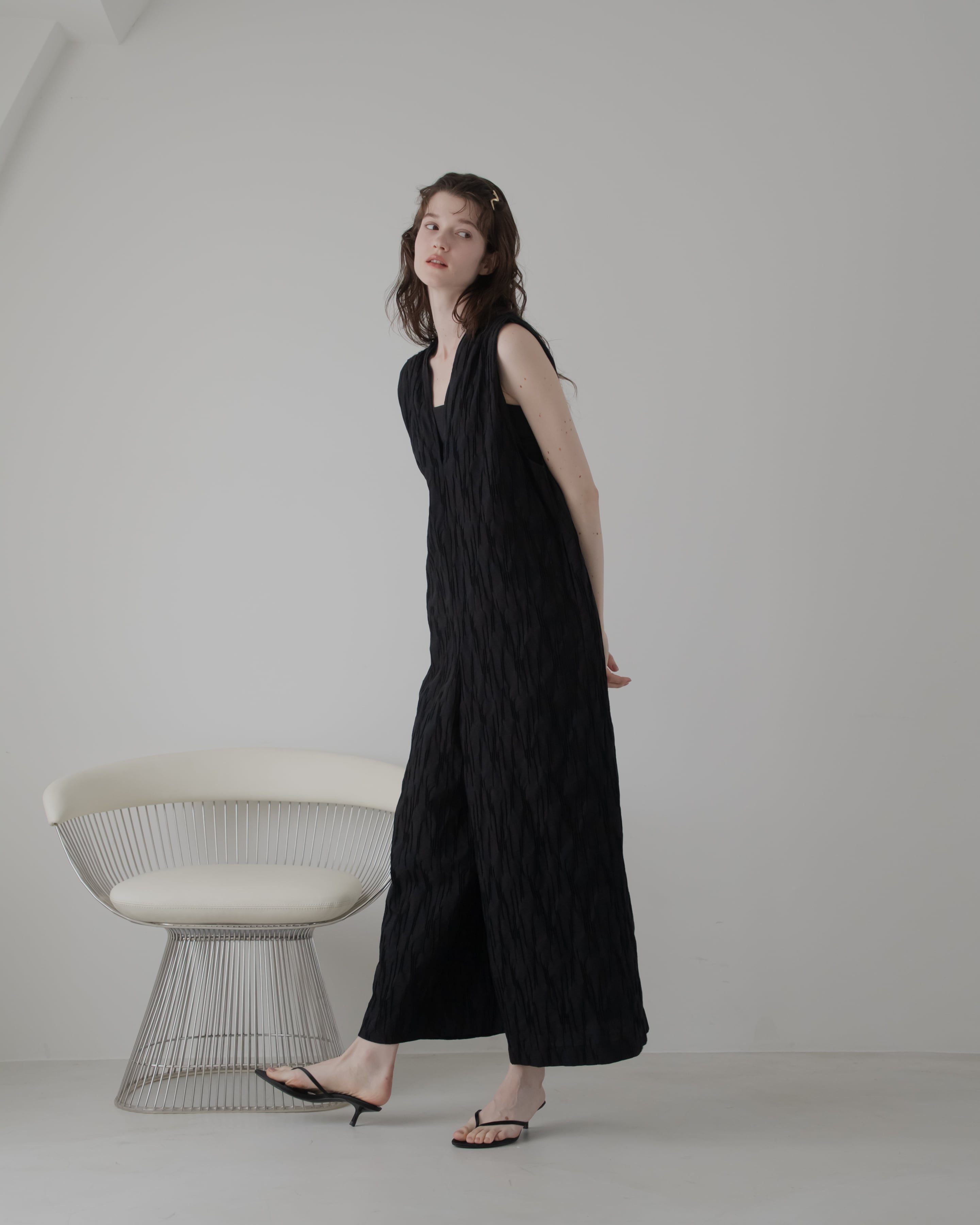 Sサイズ、pois、wave salopette、ブラック、黒 wave salopette 【予約商品】 | pois