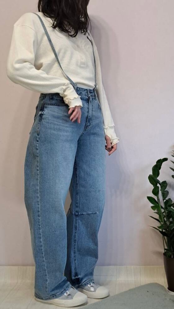 DRIVE JEANS TOKYO サスペンダー バレルカーブデニム D002 INDIMARK