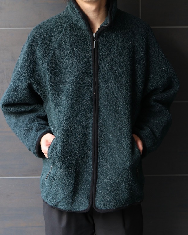 Reversible fleece zip blouson