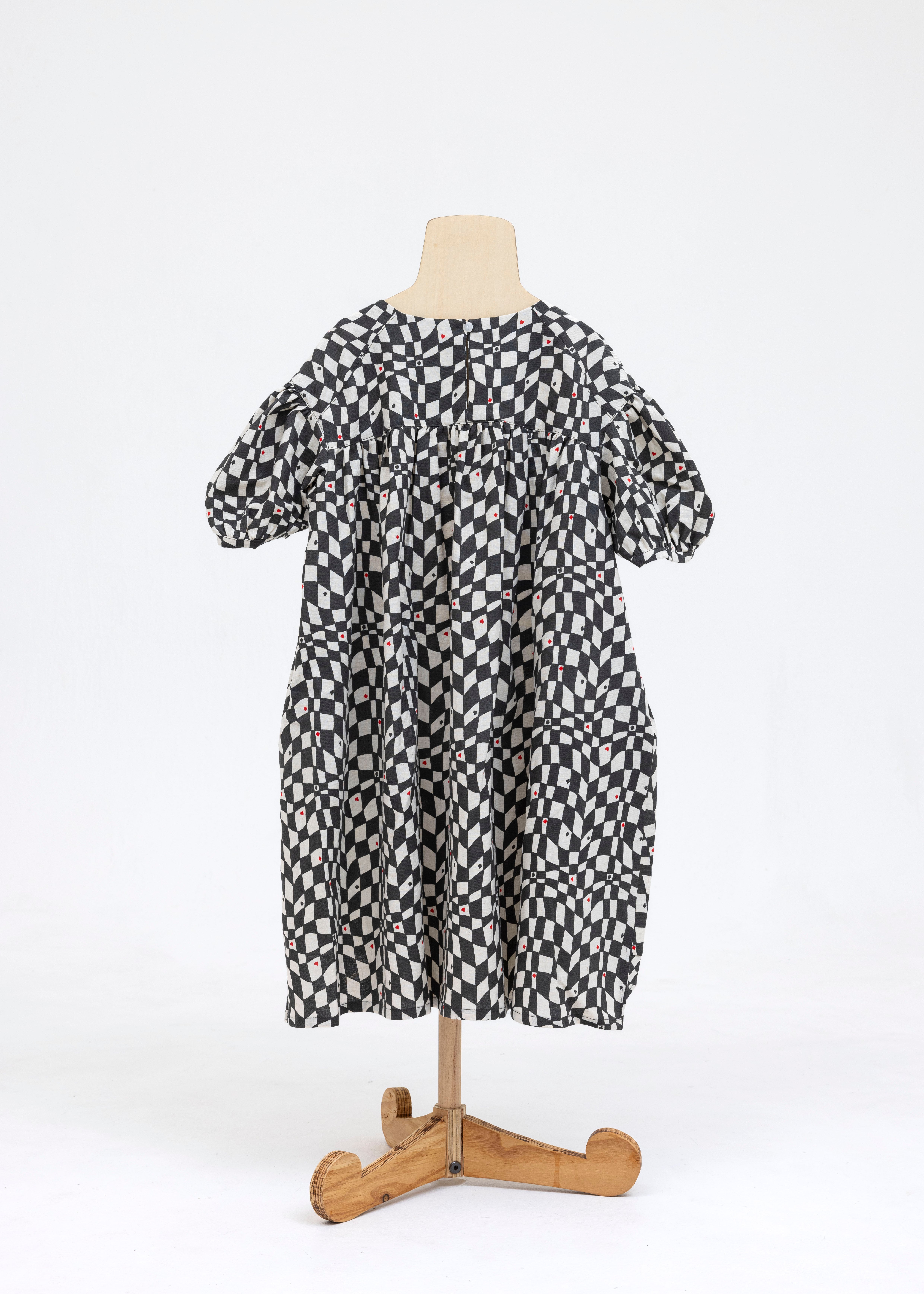 24SS】folkmade（フォークメイド）cotton linen playing card dress
