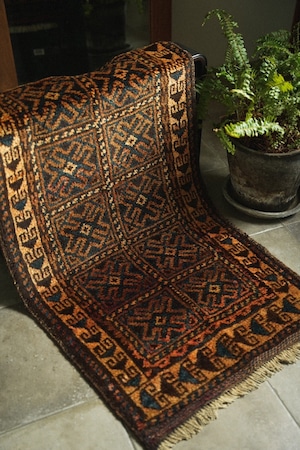 1099-Vintage Baluch rug