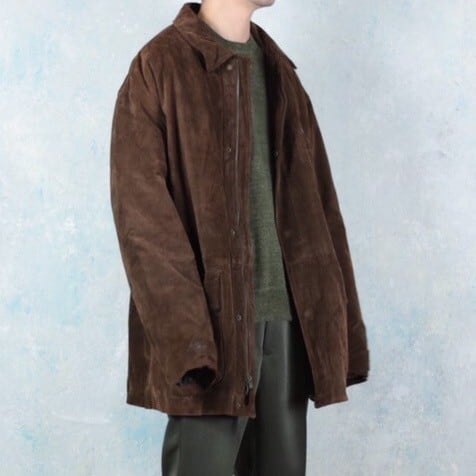 1990's Polo by Ralph Lauren スエードレザー パディング ハーフコート