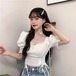 ✞ スタンダードクロスリボンウエストすっきり☆着痩せスリーブシャツブラウストップス レトロ スウィート ✞ゴスロリ SM ミリ 甘ロリ クラロリ 和ロリ エレガント 黒ロリ 姫ロリ 華ロリ BB-BB2260666