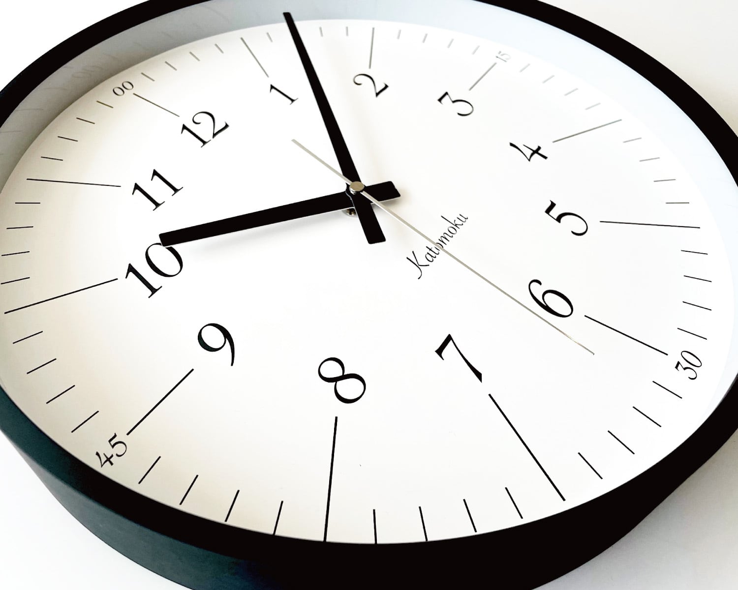 KATOMOKU plywood clock 18 ブラック km-110BK | 加藤木工株式会社