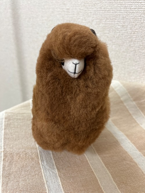 15cm ベビーアルパカ純毛人形　チャコ