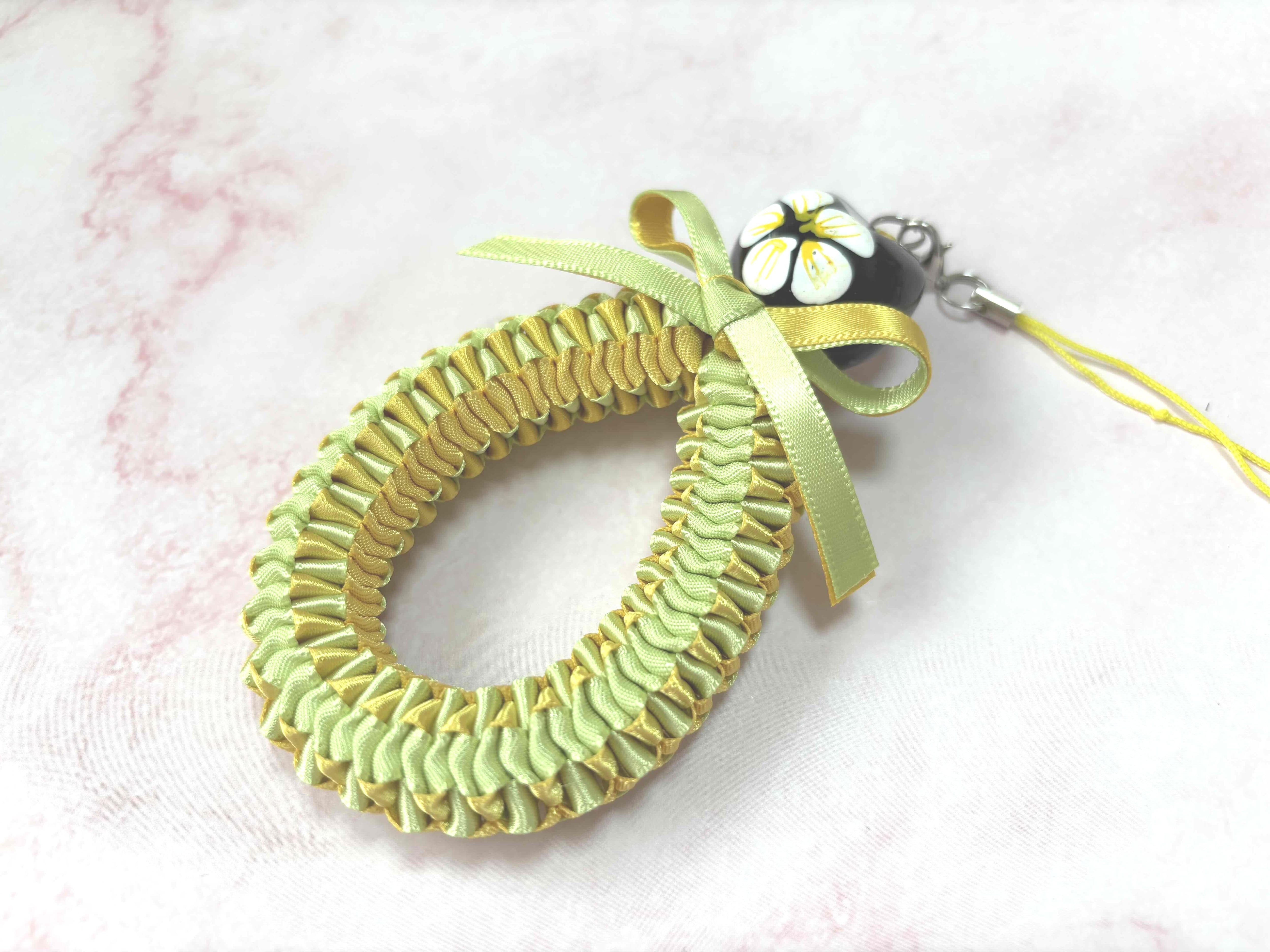 スクエアクロスノットストラップ キット♪ハワイアンリボンレイ