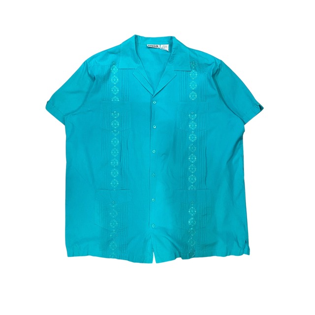 【古着】KING SIZE Cuba Shirt (Emerald Green)