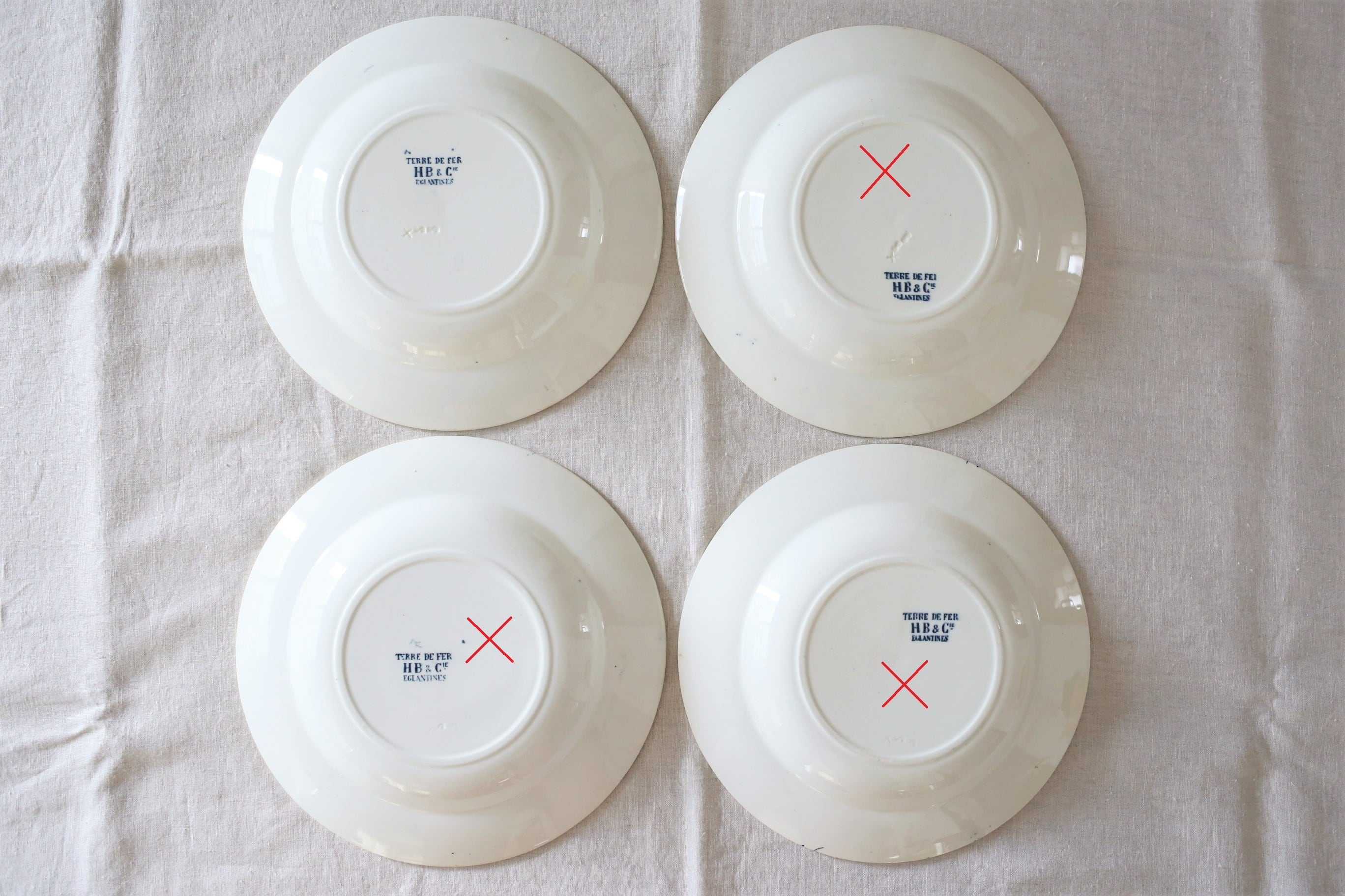 フランスアンティーク HB&Cie ショワジールロワ OXFORD プレート