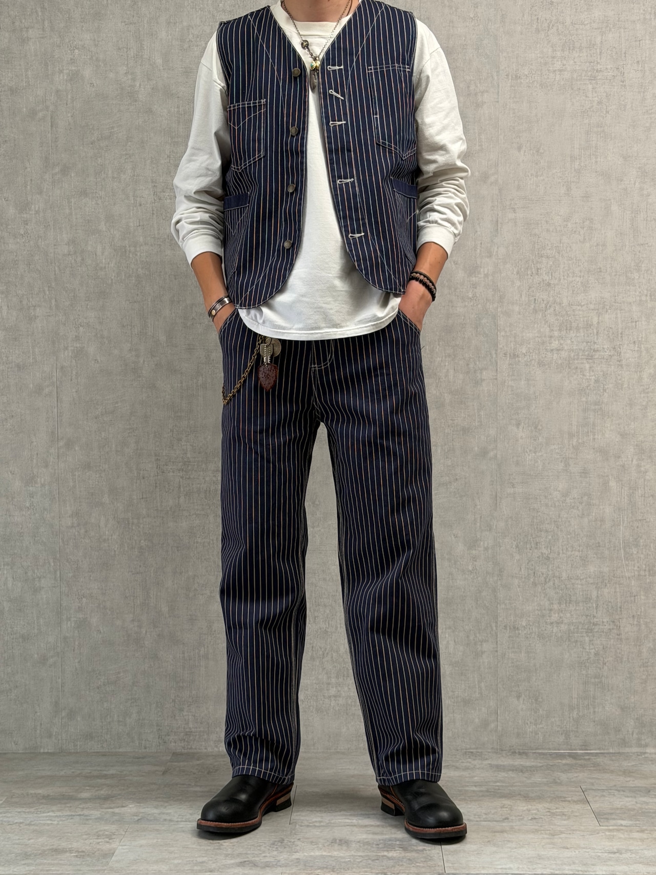 Classic Wabash Stripe Straight Pants