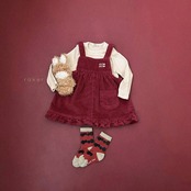 韓国子供服 / 26Autumn / raker / ミミジャンパースカート / 女子服 / キッズ服 / 秋服 *XS~L*