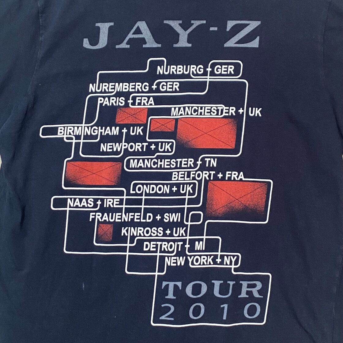 USED 2010 JAY-Z TOUR T-SHIRT | PAY ID