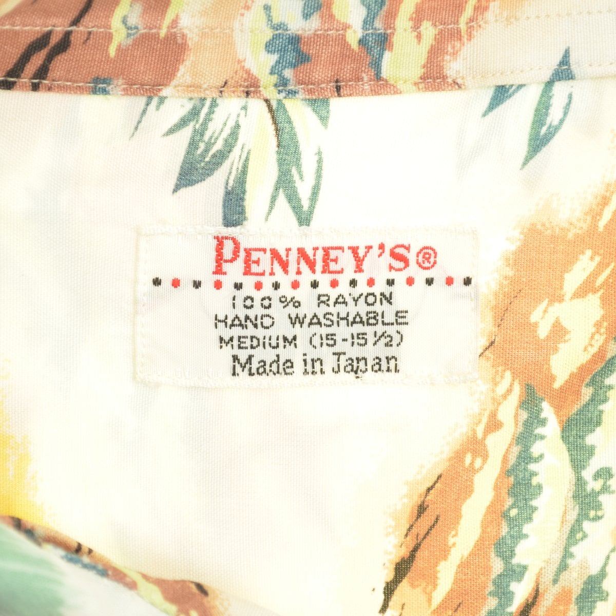 【PENNEYS】60s〜 レーヨン ハワイアン アロハ半袖シャツ