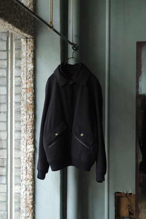 Utah/80-90's "HENRY WHITE DUBLIN" cashmere wool docking blouson