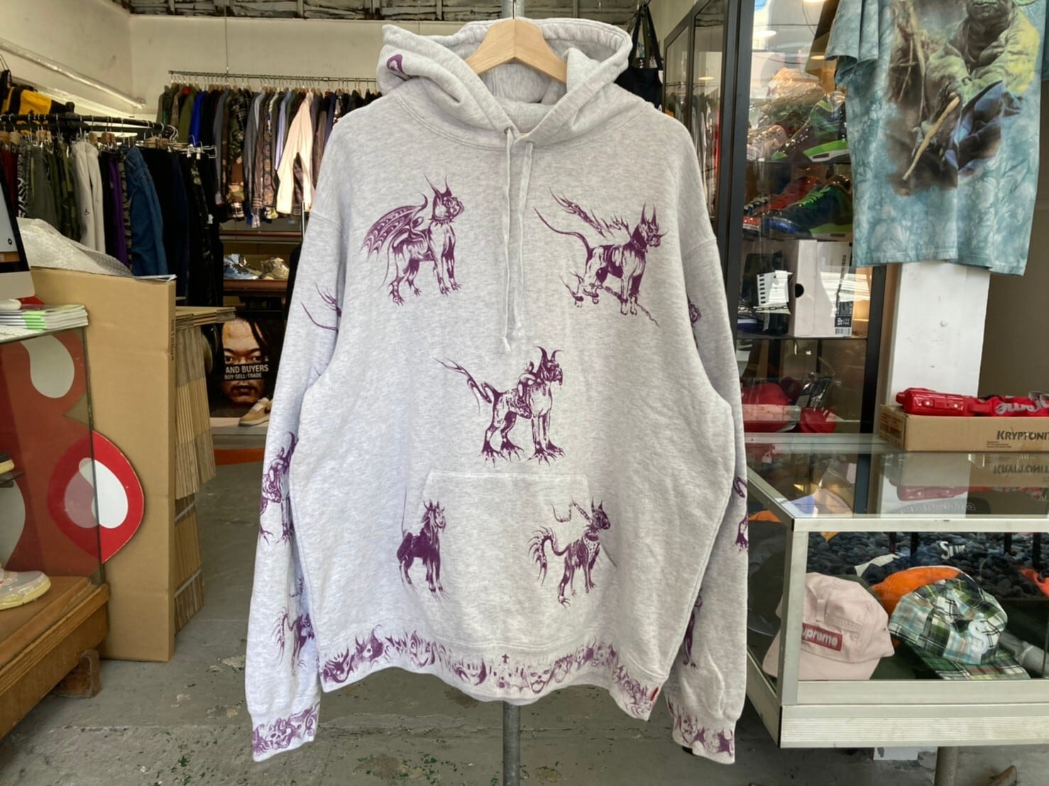 Supreme ANIMALS HOODED SWEATSHIRT ASH GREY XL | BRAND BUYERS OSAKA 