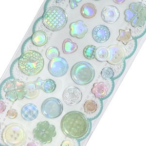 シェリーボタンステッカー　グリーン