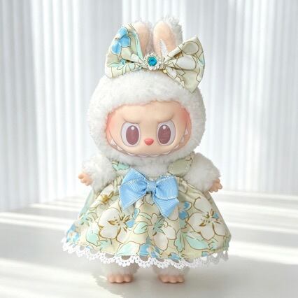 Labubu 1-3代用 リボン花柄ワンピース/ヘアアクセサリー ラブブ