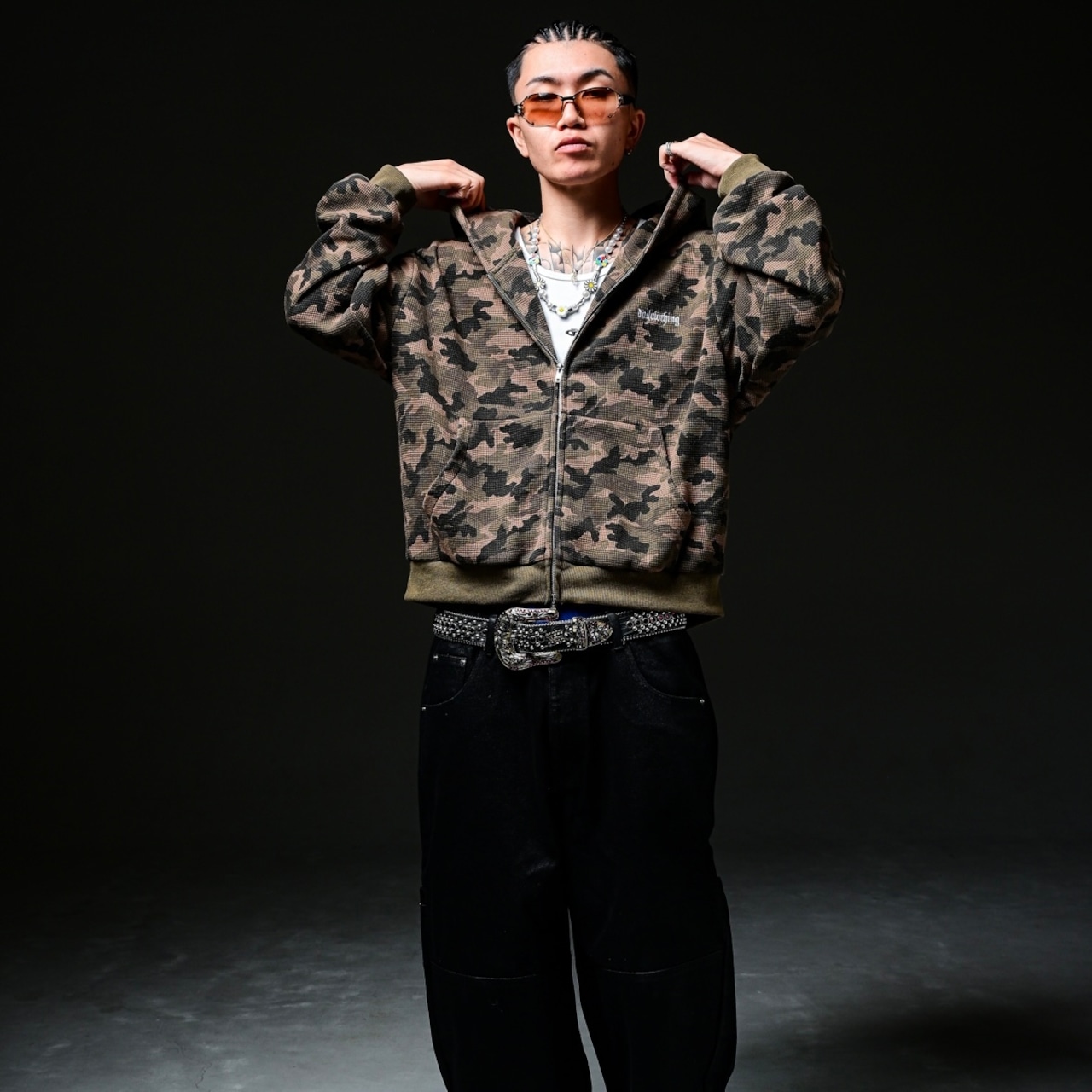 ESSENTIAL LOGO THERMAL ZIP HOODIE