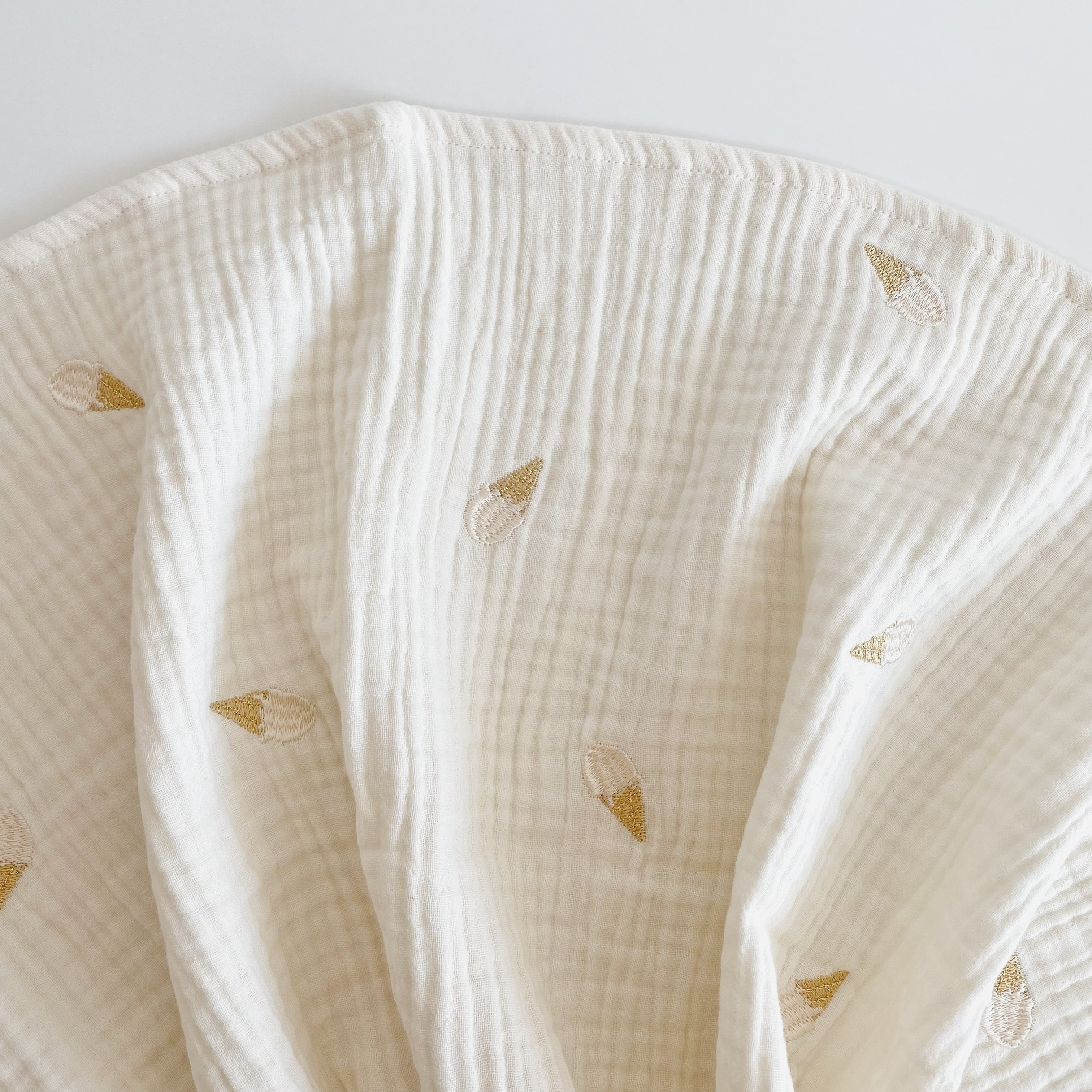 アイスクリーム刺繍3重ガーゼブランケット(2color) | イブル&Baby