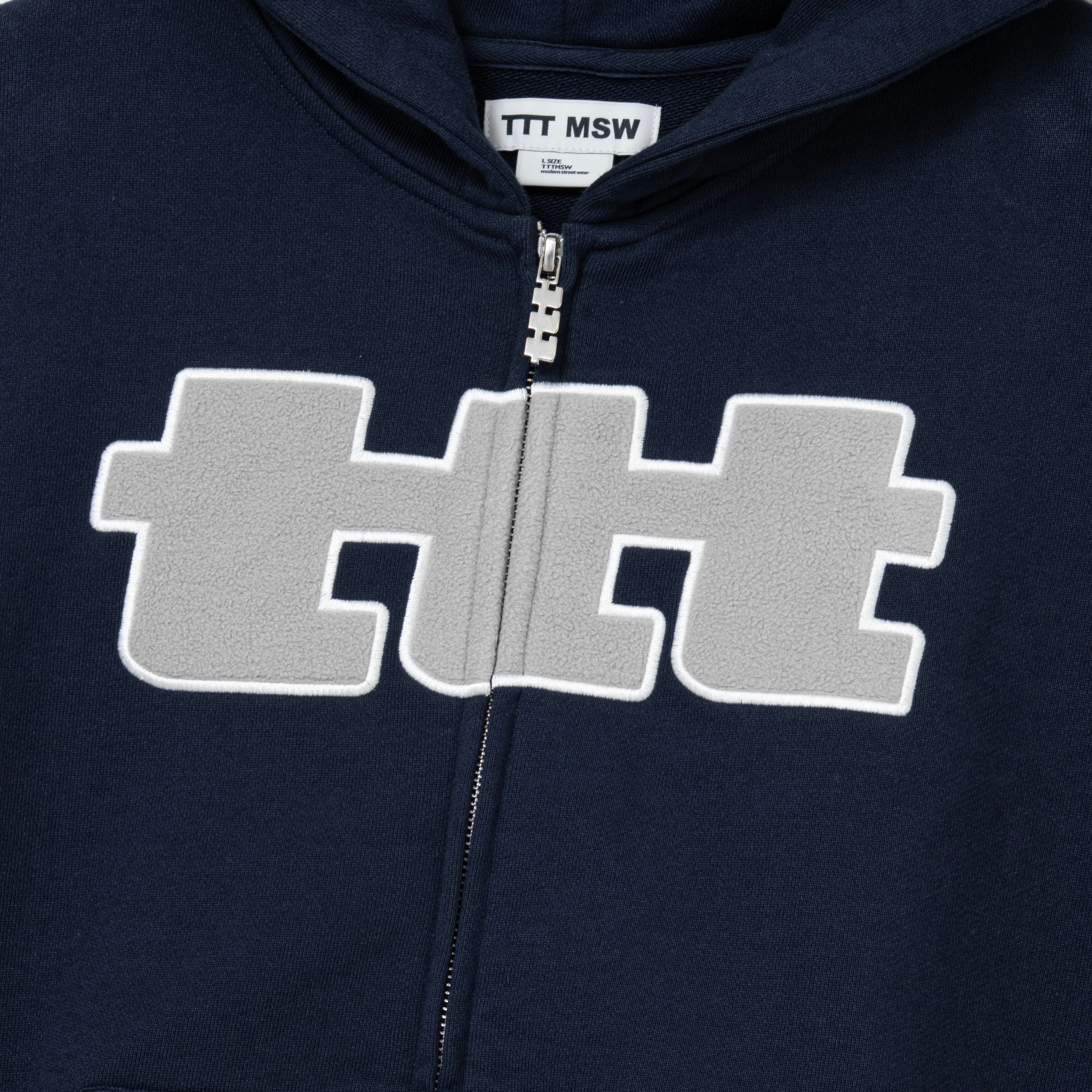 抽選販売》ttt big logo zip up hoodie（NAVY） | TTTMSW