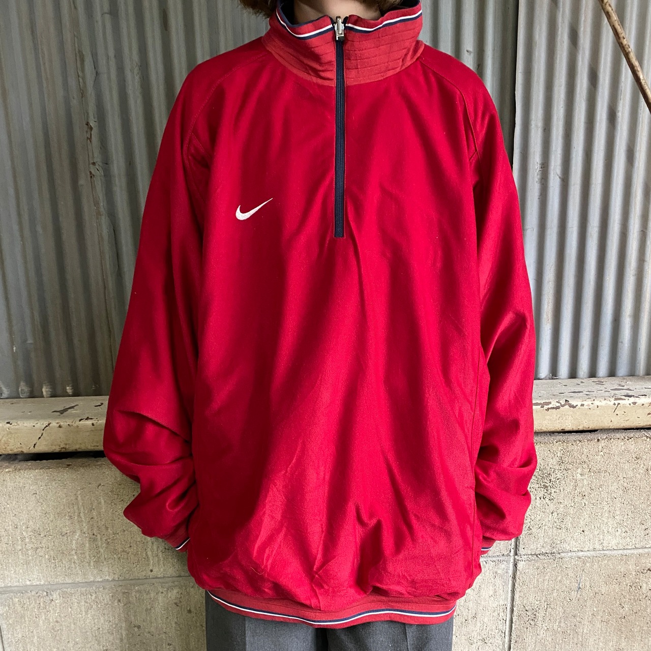 00年代 NIKE ナイキ ハーフジップ リバーシブル ジャージ トラック 